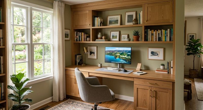 Built In Desk Installation in Annapolis, MD