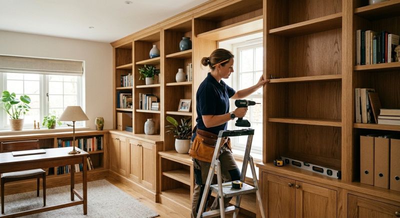 Custom Bookshelves Installation in Frederick, MD